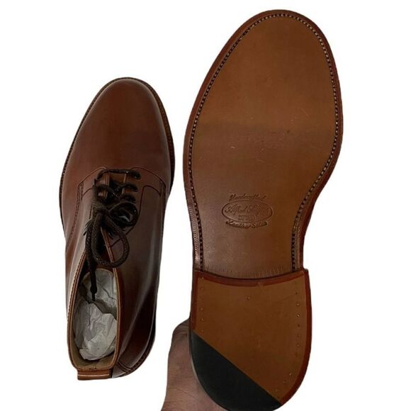 Alfred Sargent Lace Up Boots Size 8 US Made in England Brown Leather NEW - Picture 5 of 6